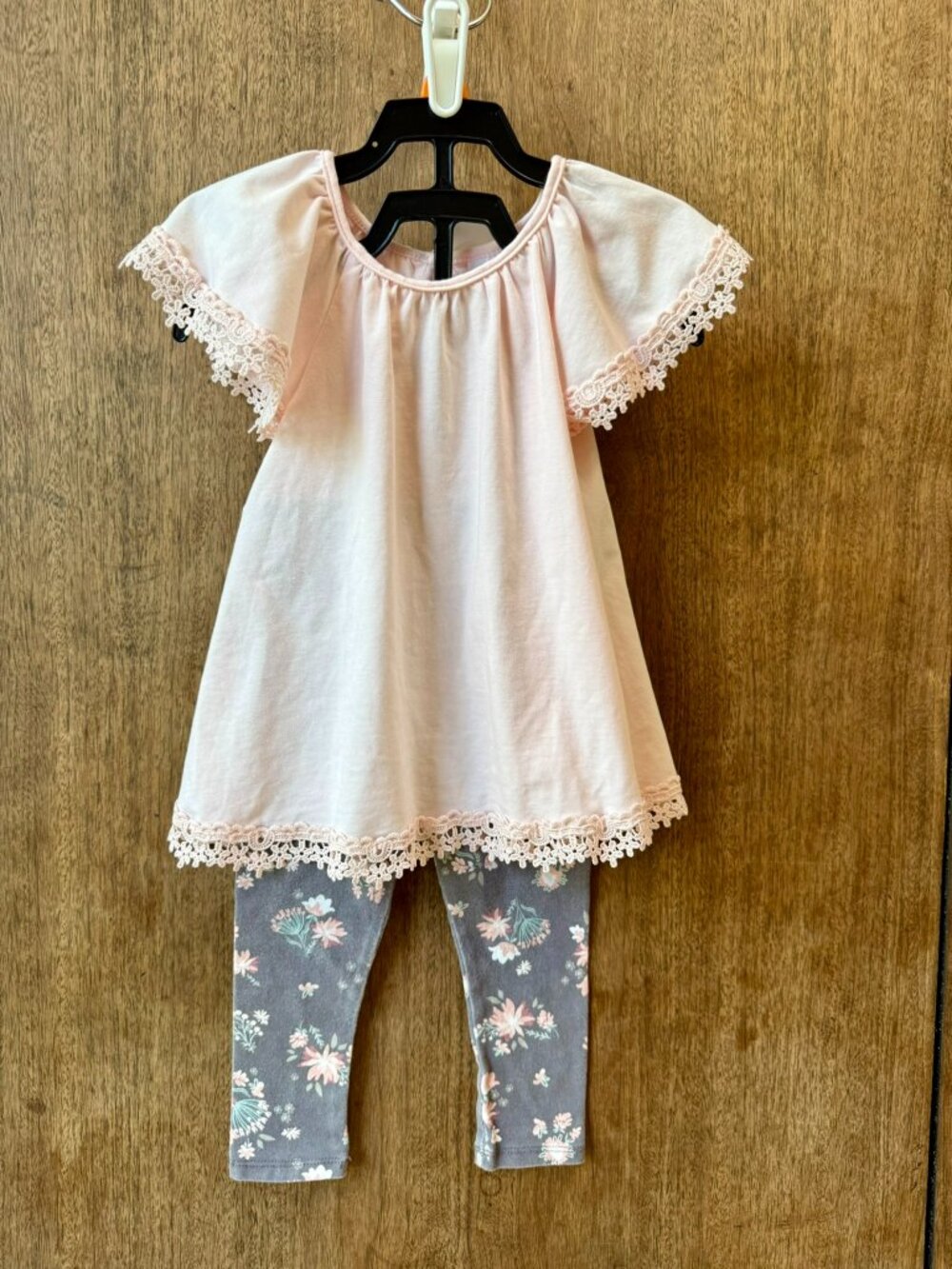 Girls Outfit -Baby Girl Floral Tunic and Leggings Set Size 2T